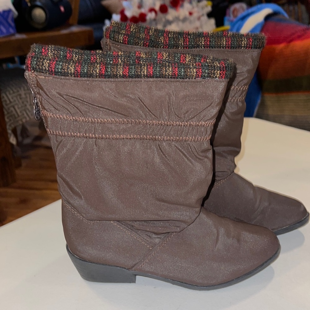 Weather Marx Boots Women 7‎ M Brown Weather Resistant Snow Faux Fur Lined